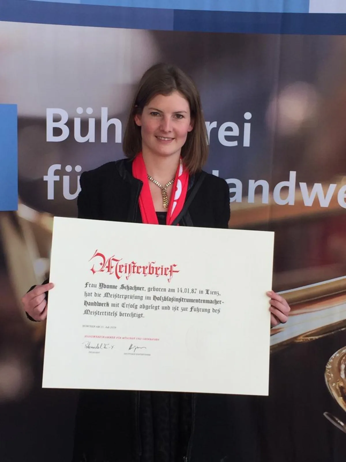 Yvonne Schachner bei der Meisterfeier
